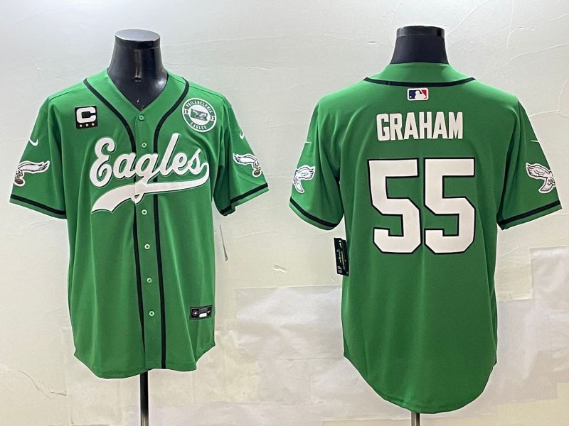 Men Philadelphia Eagles #55 Graham Green three generations Jointly Name 2025 Nike Limited NFL Jersey style 3